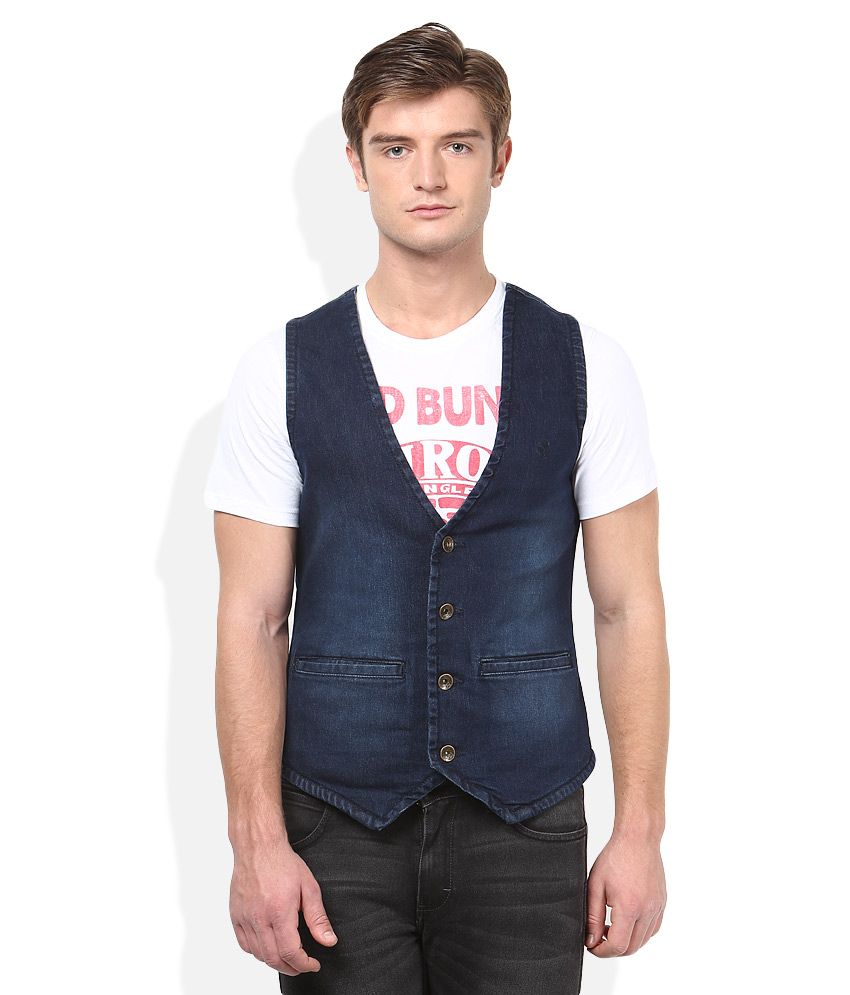 denim waistcoat