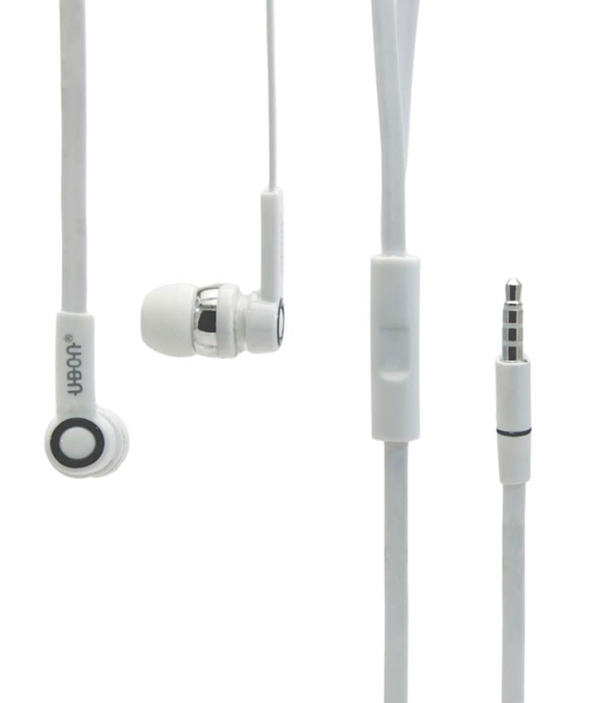 Ubon ub31h Earbuds Wired Earphones With Mic White Buy Ubon ub31h