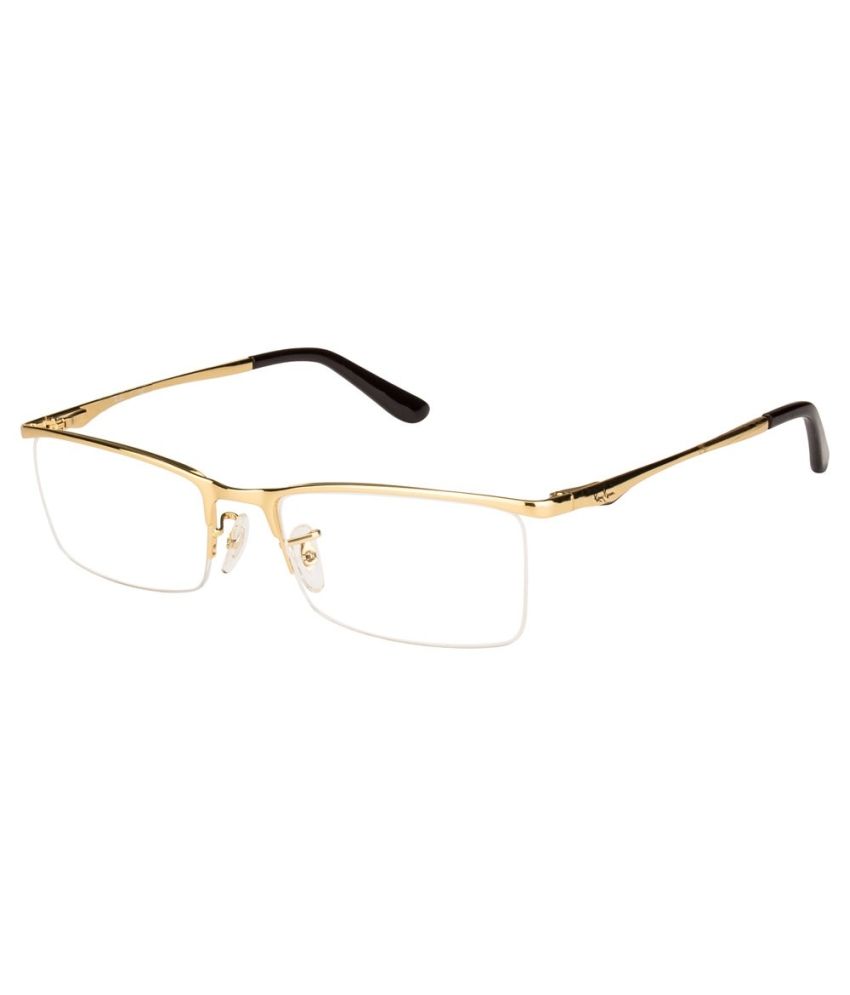 Ray Ban Golden Metal Rectangle Eyeglasses Frame - RX6323 2500 - Buy Ray ...