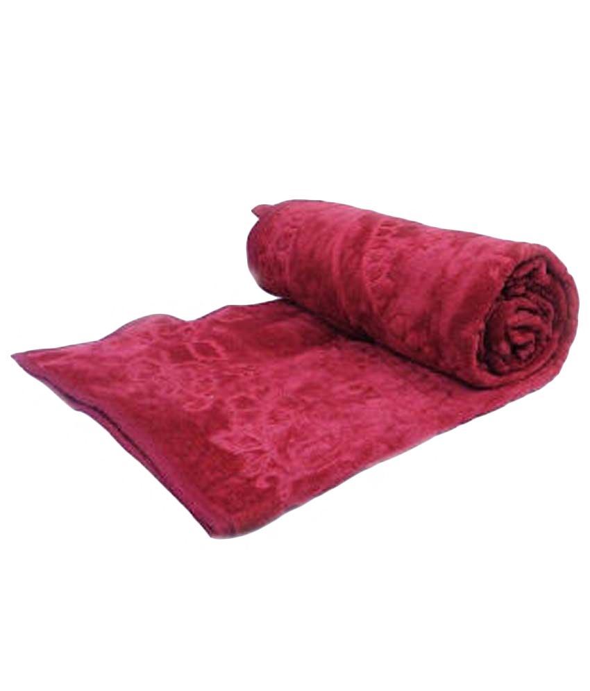 Jk Handloom Pink Embossed Korean Mink Single Bed Luxury Blanket Buy