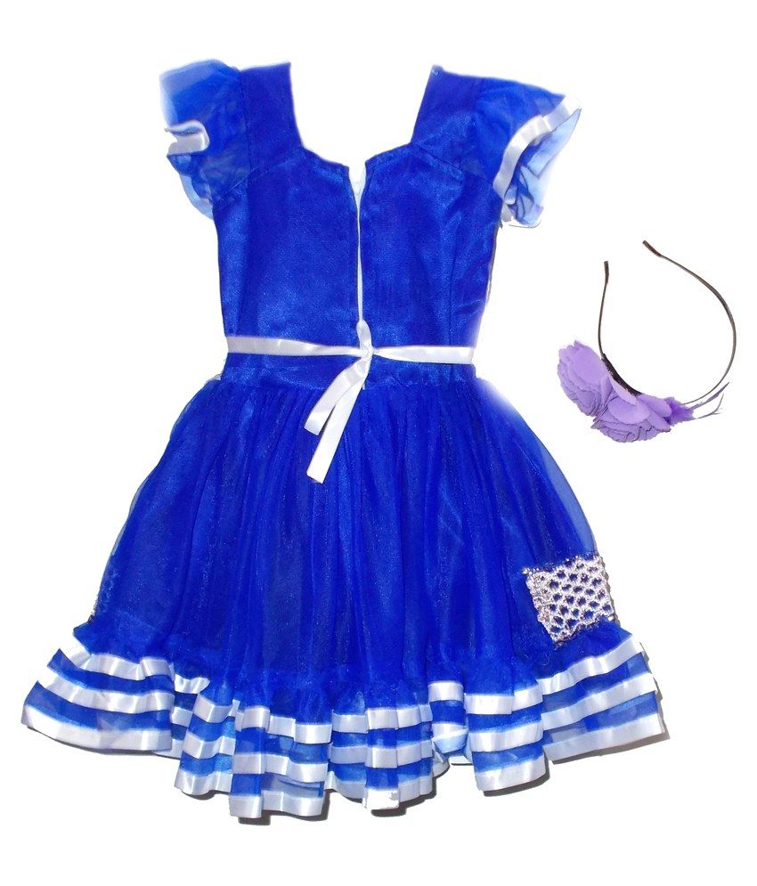 light blue colour long frock