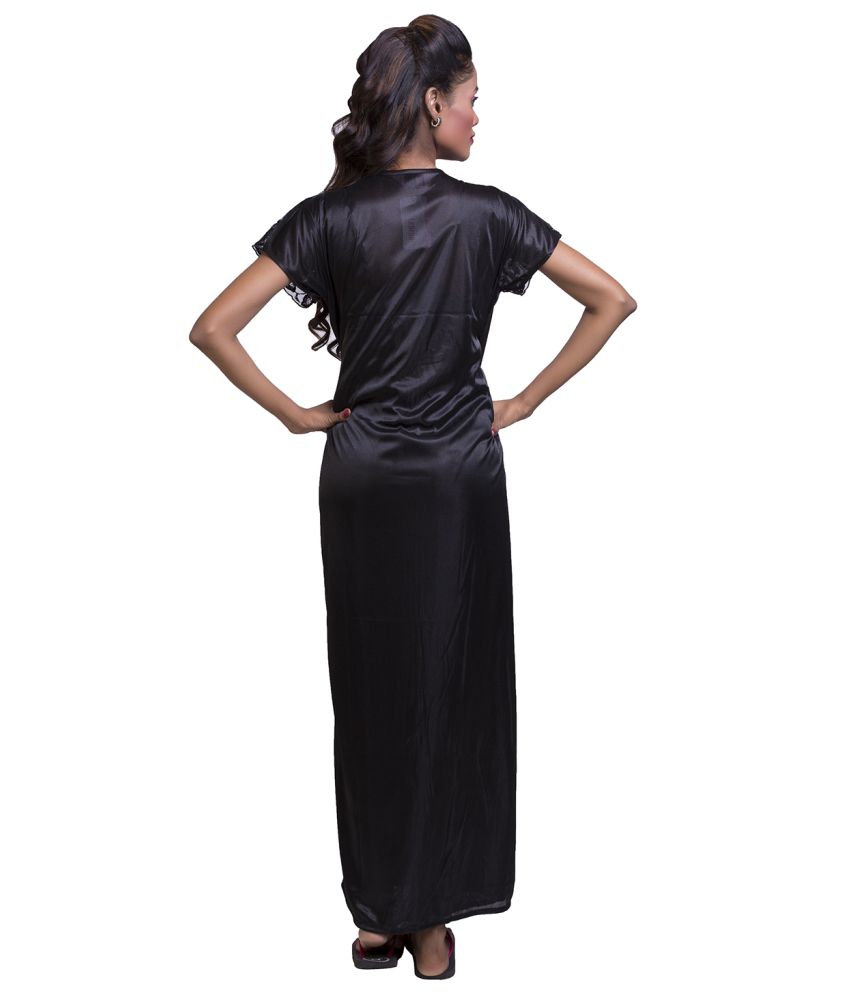 Buy Ishin Black Silk Nighty Online at Best Prices in India - Snapdeal