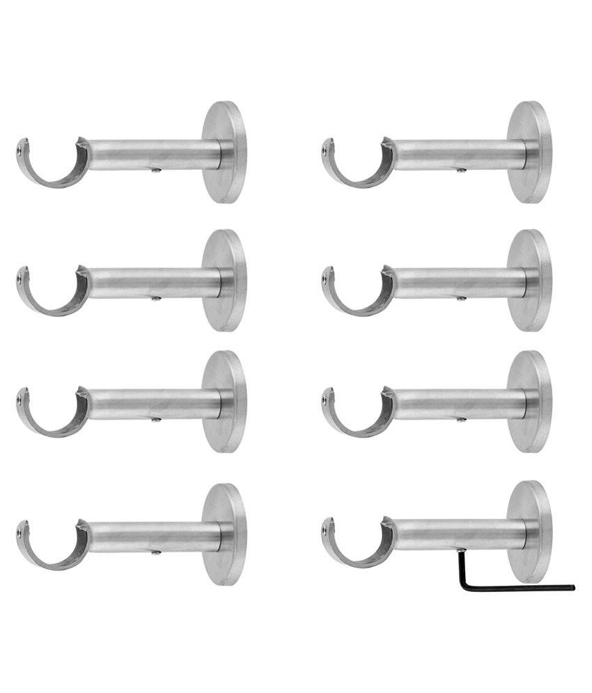 Buy S Decor Stainless Steel Curtain Brackets 4 Pieces Online at Low