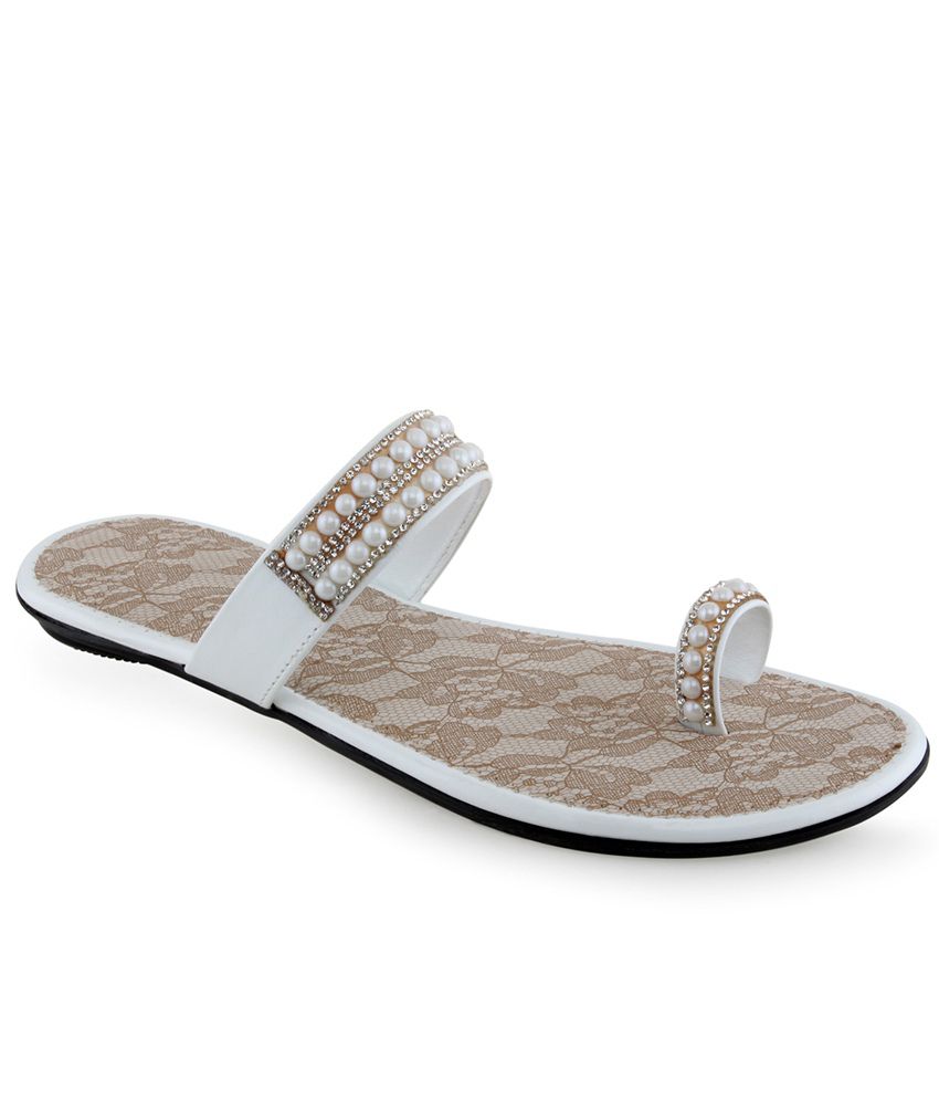 Recur White Flats for Women Price in 