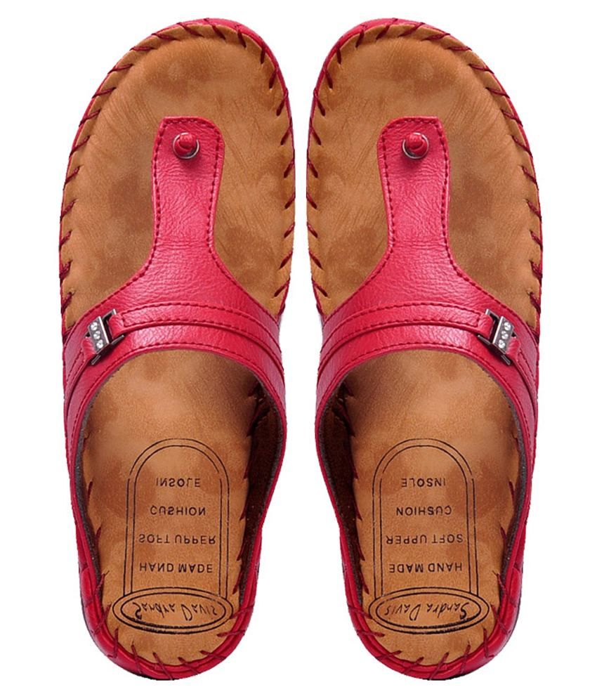 maroon sandals flat
