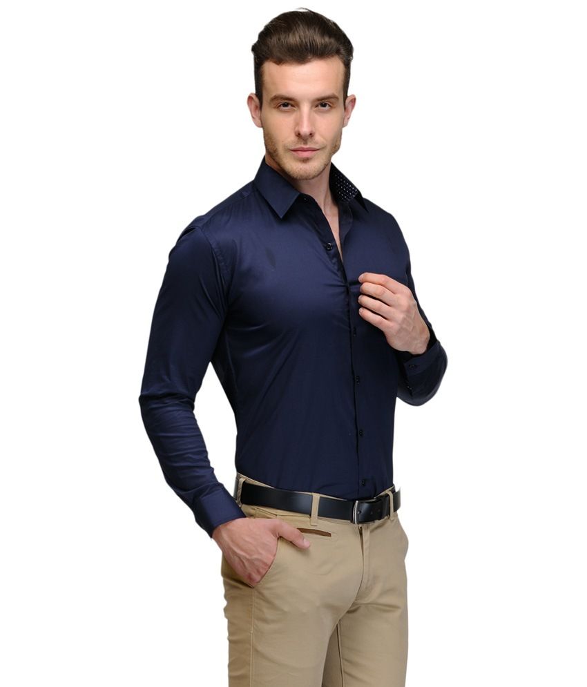 royal blue party wear shirt