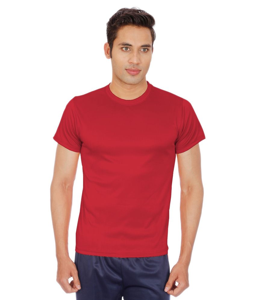Sportee Red Polyester T-Shirt - Buy Sportee Red Polyester T-Shirt ...