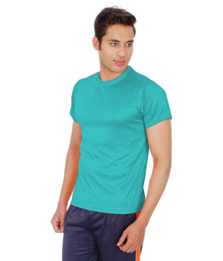 Sportee Turquoise Polyester T-Shirt - Buy Sportee Turquoise Polyester T ...