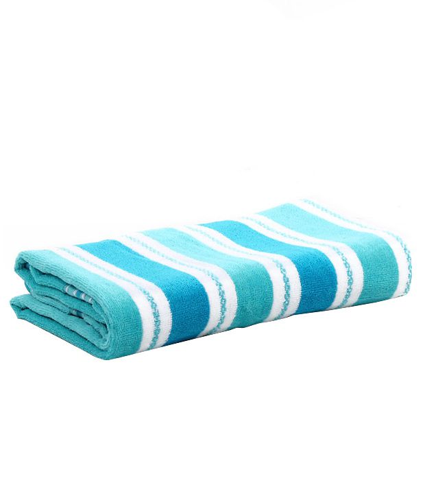 Life Turquoise & Light Blue Bath Towel - Buy Life Turquoise & Light ...