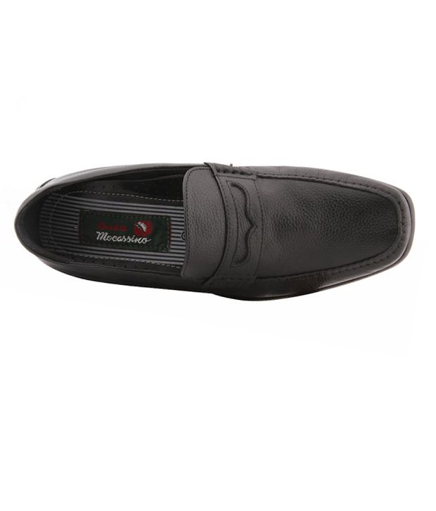 Bata Mocassino Classy Black Slip-On Shoes Price in India- Buy Bata ...