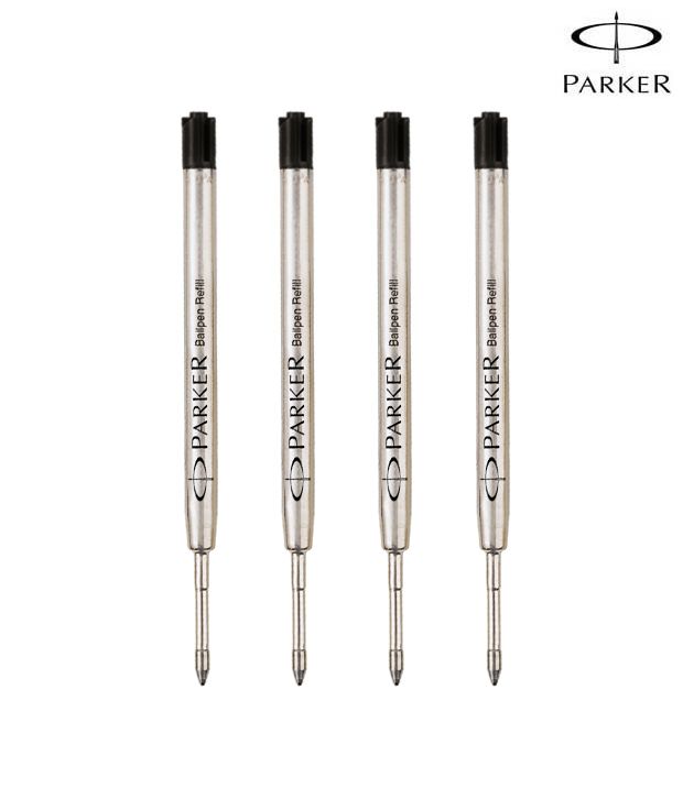 Parker Ball Pen Black Medium Refill (Pack Of 4) Buy Online at Best Price in India Snapdeal