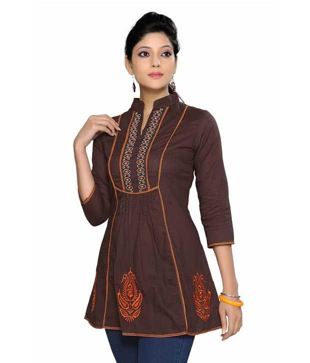 chocolate colour kurti