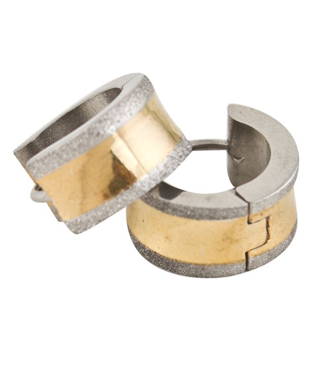 Styleos Golden Strip Men's Ear Studs Buy Online at Low Price in India