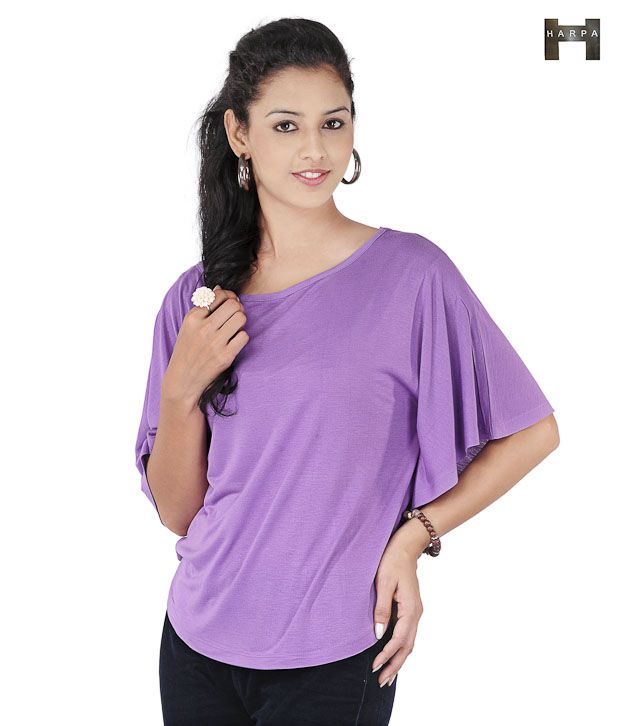 purple batwing top