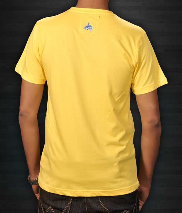 Sharktribe Yellow Neverbackdown T-Shirt - Buy Sharktribe Yellow Neverbackdown T-Shirt Online at 