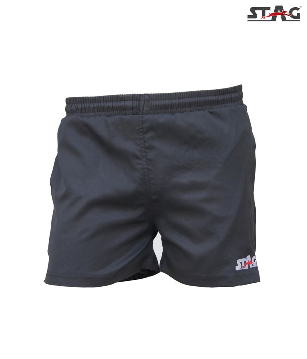 Stag Black Samoa Shorts - Buy Stag Black Samoa Shorts Online at Low ...