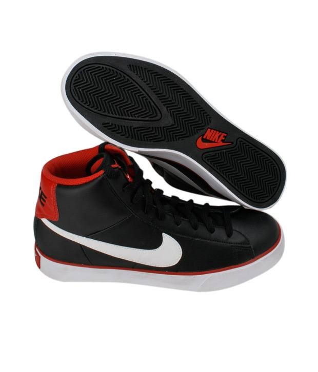 nike black high ankle sneakers