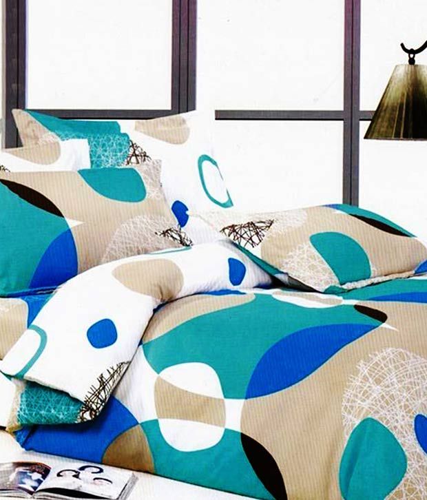D&Y Set Of 2 Geometric Pattern Double Bed Sheets Buy D&Y Set Of 2