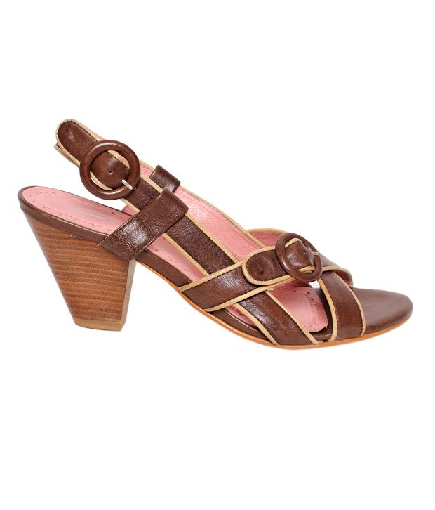 dark brown heel sandals