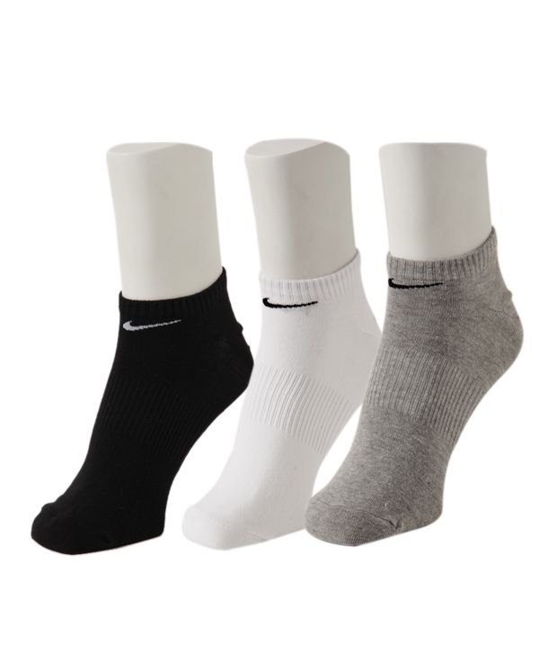 Nike Grey, White & Black Socks - 3 Pair Pack - Buy Nike Grey, White & Black Socks - 3 Pair Pack 