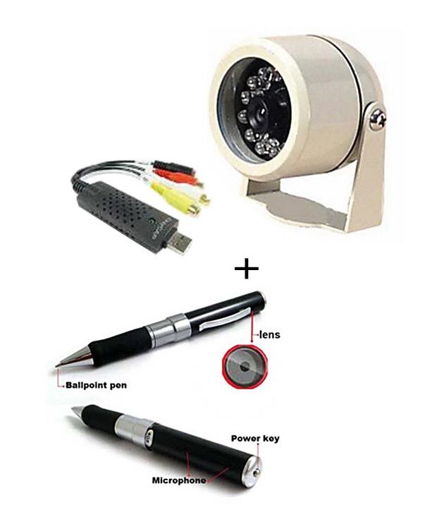 Complete CCTV Security System One Camera & DVR and Ball Pen with High