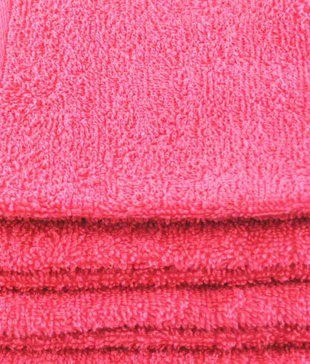 Trident Hot Pink Hand Towels (Set of 4) Buy Trident Hot Pink Hand