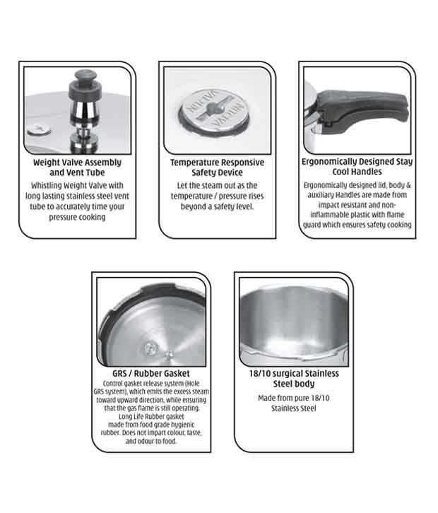 Varun Induction Stovetop Compatible Stainless Steel Cooker5.5L Buy