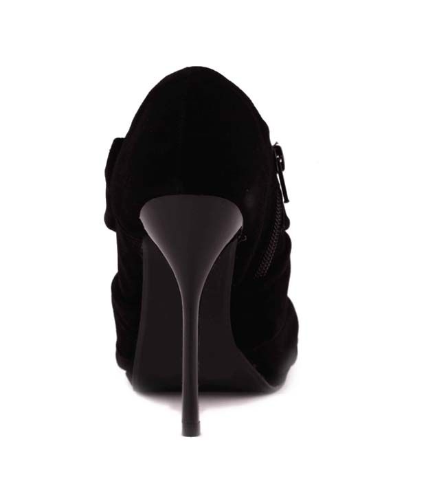 black pencil heel sandals