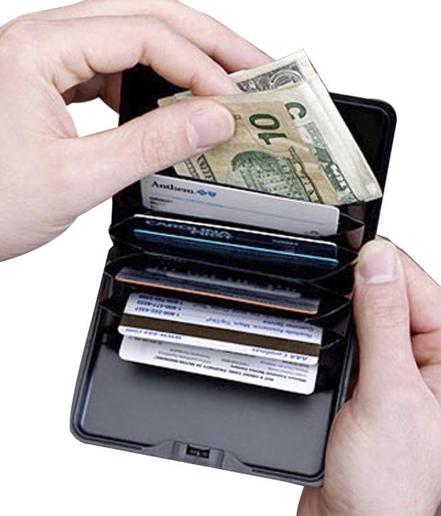Buy Coal Black Hard Plastic Case Card Wallet at Best Prices in India ...