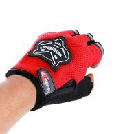 Knight Hood - Gloves Half - Red - Size (XL)