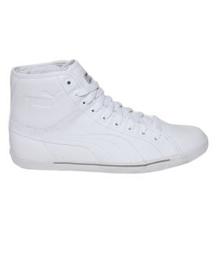 Puma White High Ankle Lifestyle Shoes 