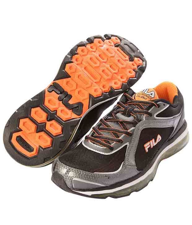 orange fila trainers