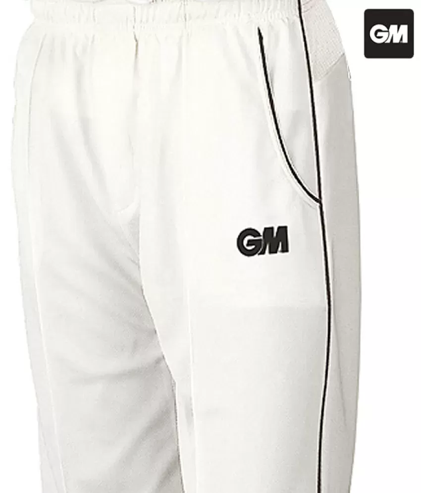Cotton Sports Wear Men White Cricket Pants Pockets 2