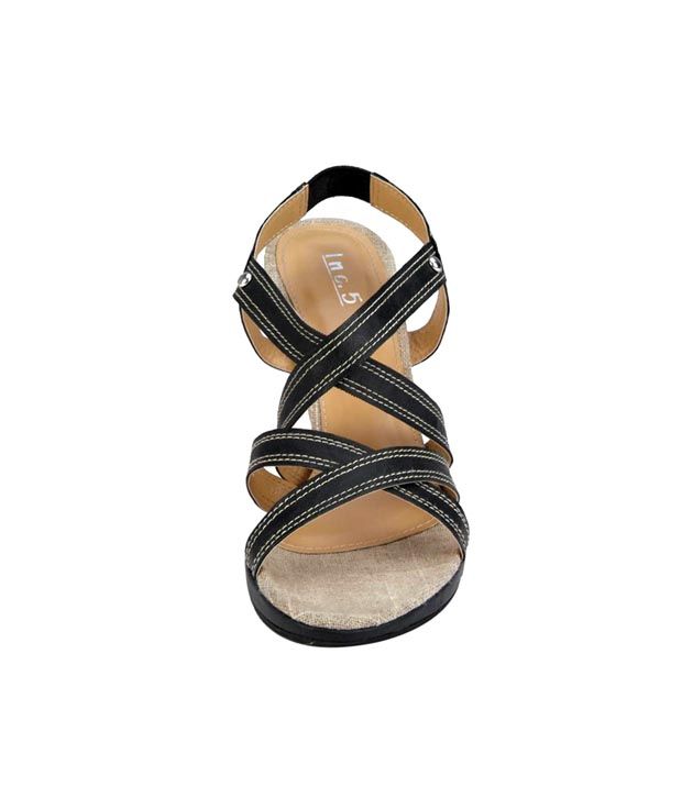 black pencil heel sandals