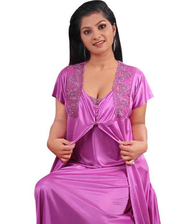 Buy Lucy Secret Classy Fuchsia Nighty Online At Best Prices In India 
