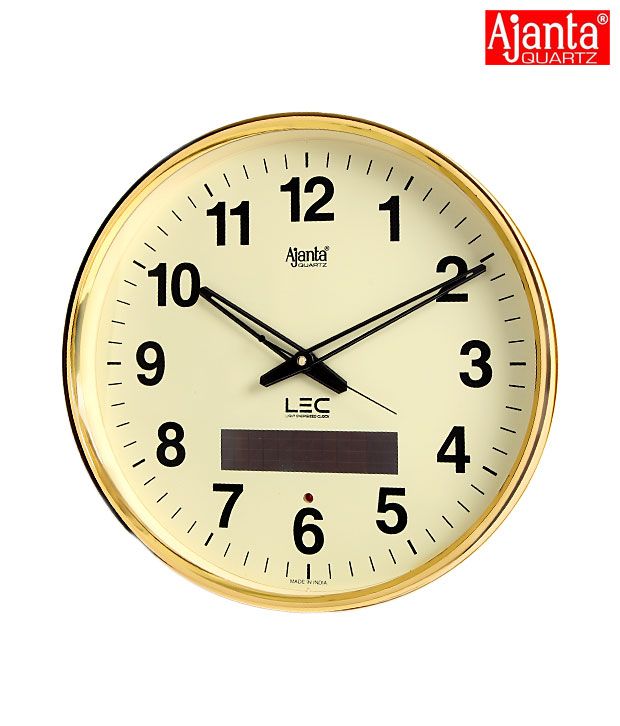 Ajanta Classy Golden Wall Clock Buy Ajanta Classy Golden Wall Clock at