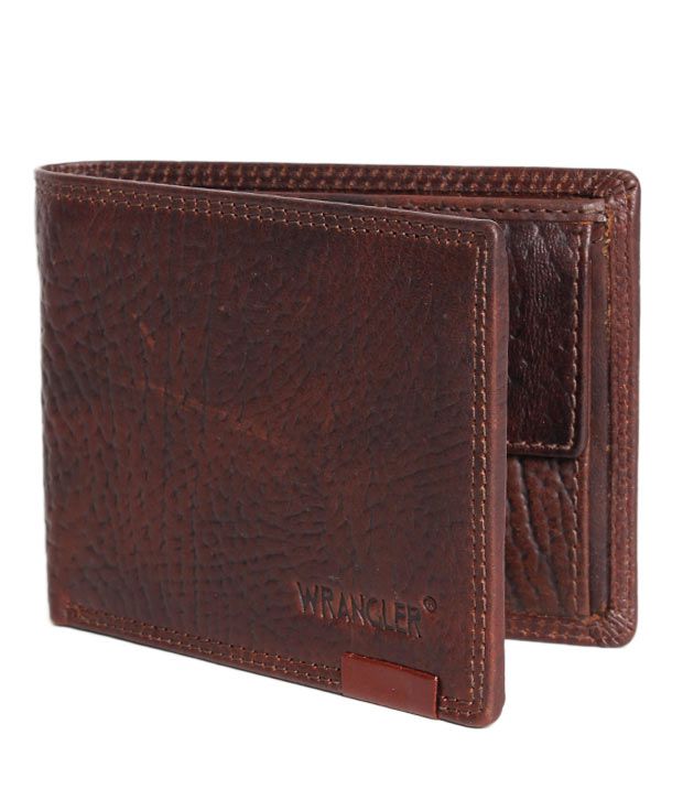 Wrangler Classy Brown Textured Finish Wallet: Buy Online at Low Price ...