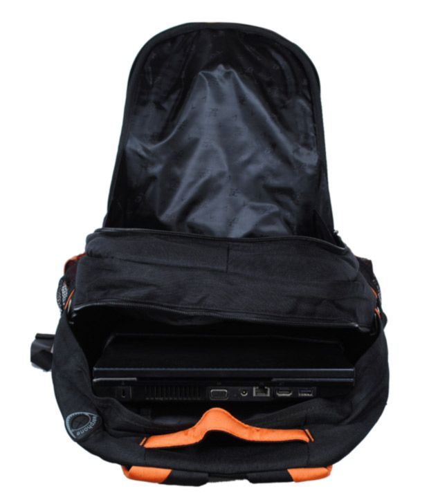Trendy Black & Orange Laptop Backpack Buy
