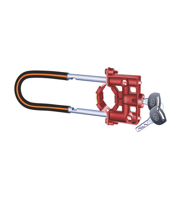 GAE - Helmet \u0026 Wheel Lock Combo - Red 