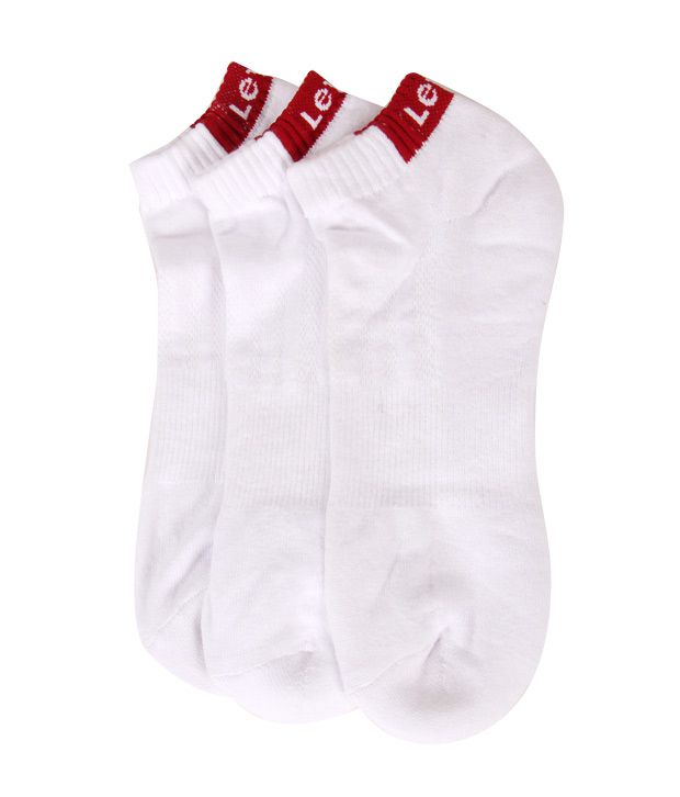 Levi's White Ankle Socks - 3 Pair Pack: Buy Online at Low Price in India -  Snapdeal