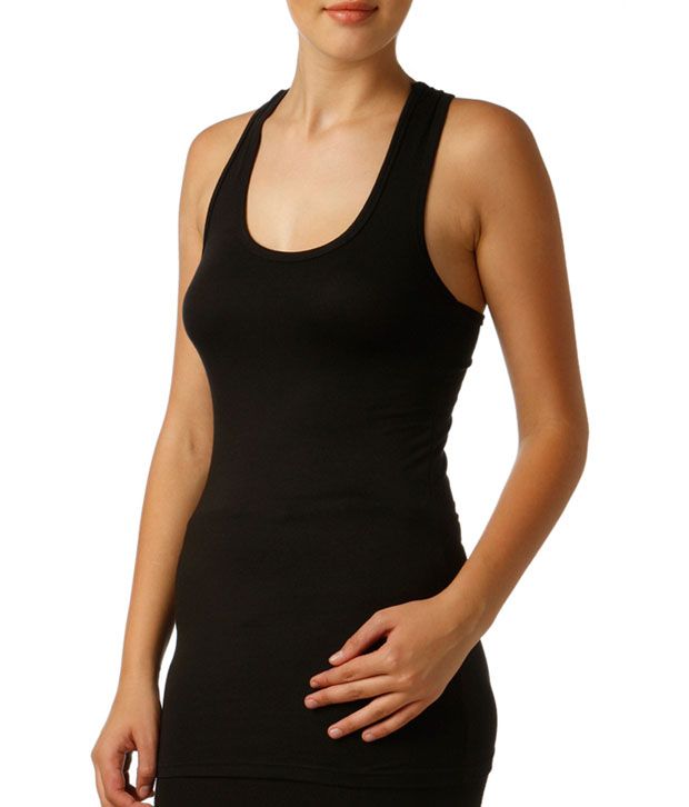 Buy Eternal Desire Black Cotton-Lycra Tank Top Online at Best Prices in India - Snapdeal