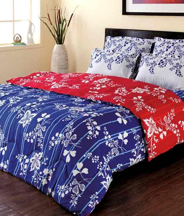 Stellar Home USA Sapphire Blue Double Bed Sheet & 2 Pillow Covers Buy