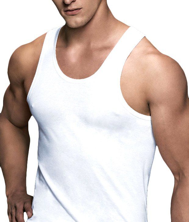 Euro White Pack of 5 Vests - Buy Euro White Pack of 5 Vests Online at ...