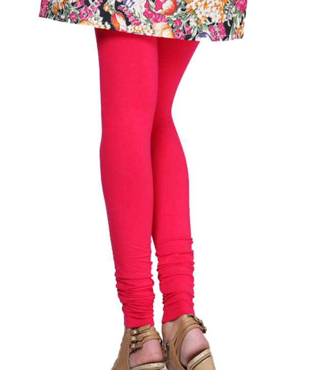 Femmora Deep Pink Cotton-Spandex Leggings Price in India - Buy Femmora ...