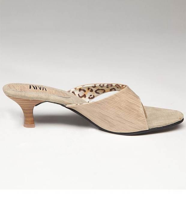 Aiva Modest Beige Slipon Heels Price in India Buy Aiva Modest Beige