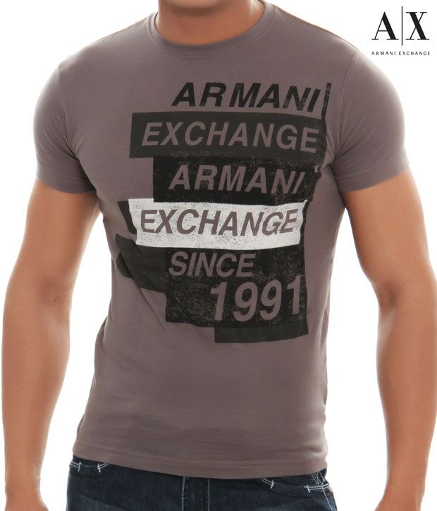 brown armani exchange shirt