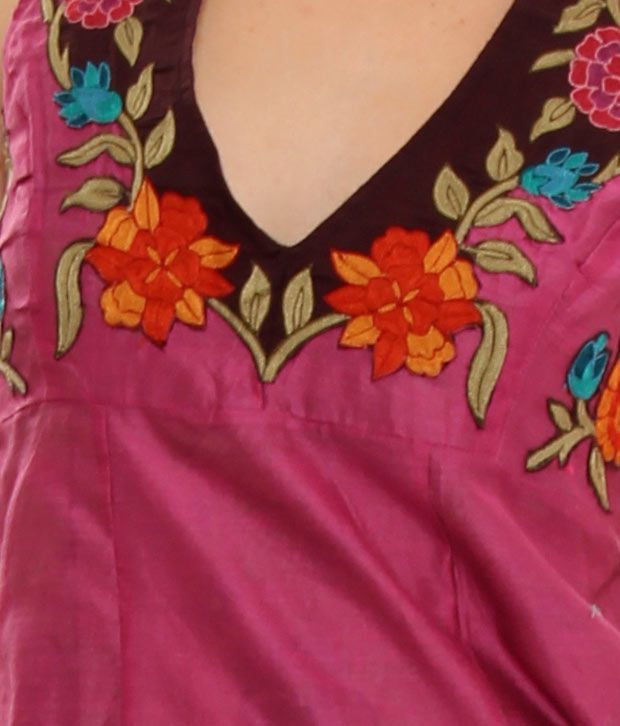 Ritu Kumar Purple Silk Dress-BDRS01149 - Buy Ritu Kumar Purple Silk ...