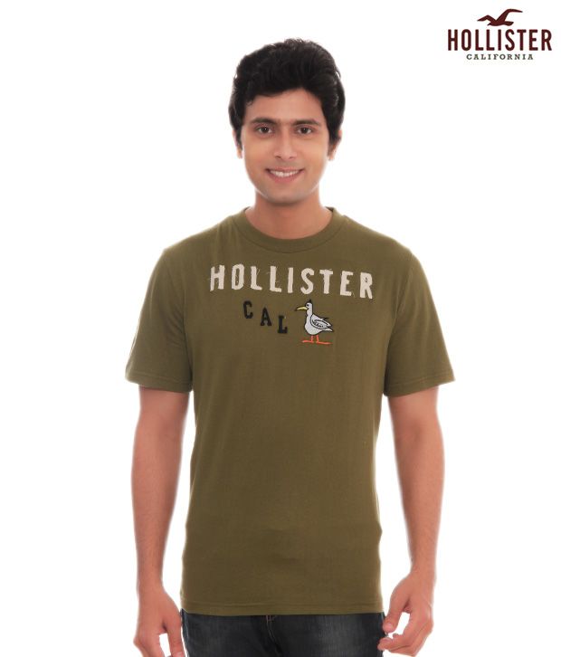 hollister green t shirt