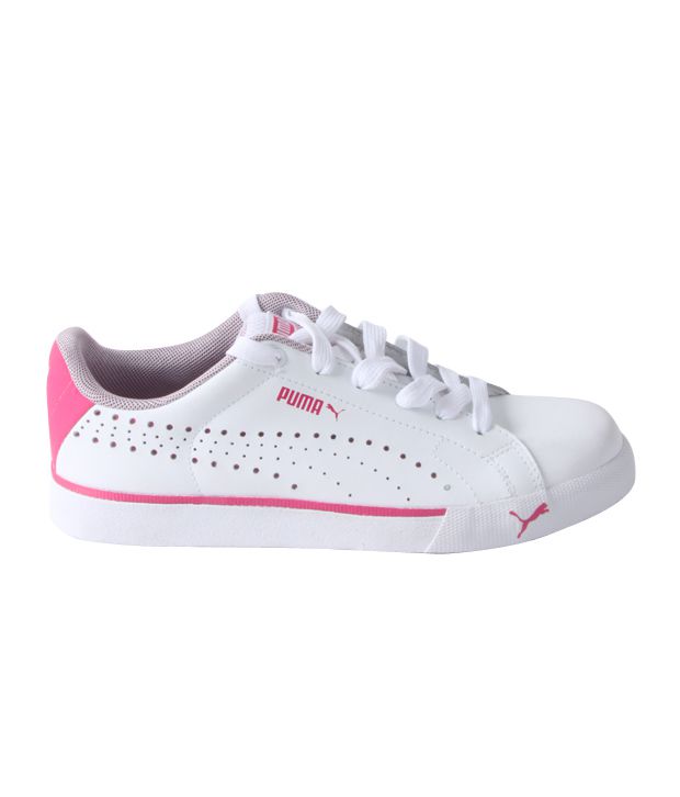 Puma Infinite White & Deep Pink Lace-up Shoes Price in India- Buy Puma ...