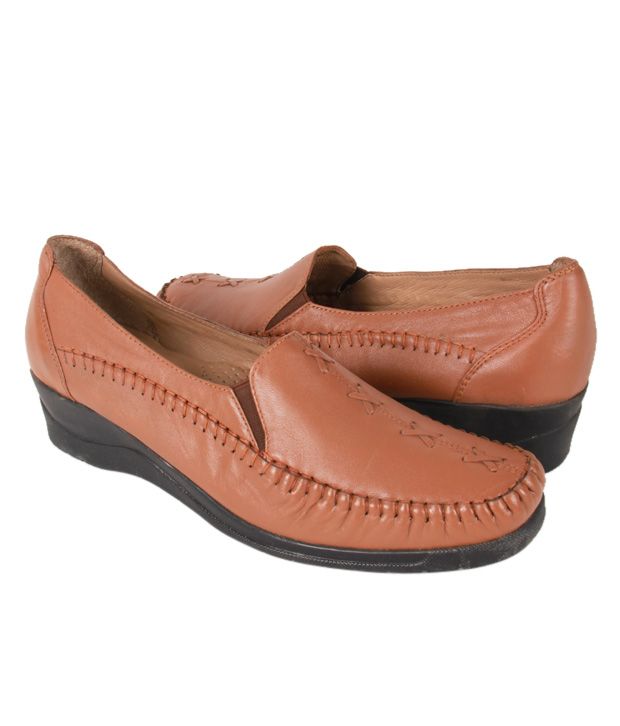 camel leather formal shoes